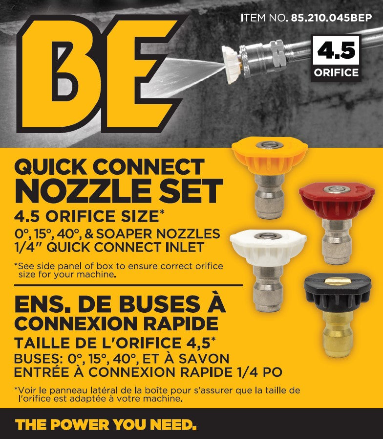 Buses de pulvérisation à connexion rapide 45