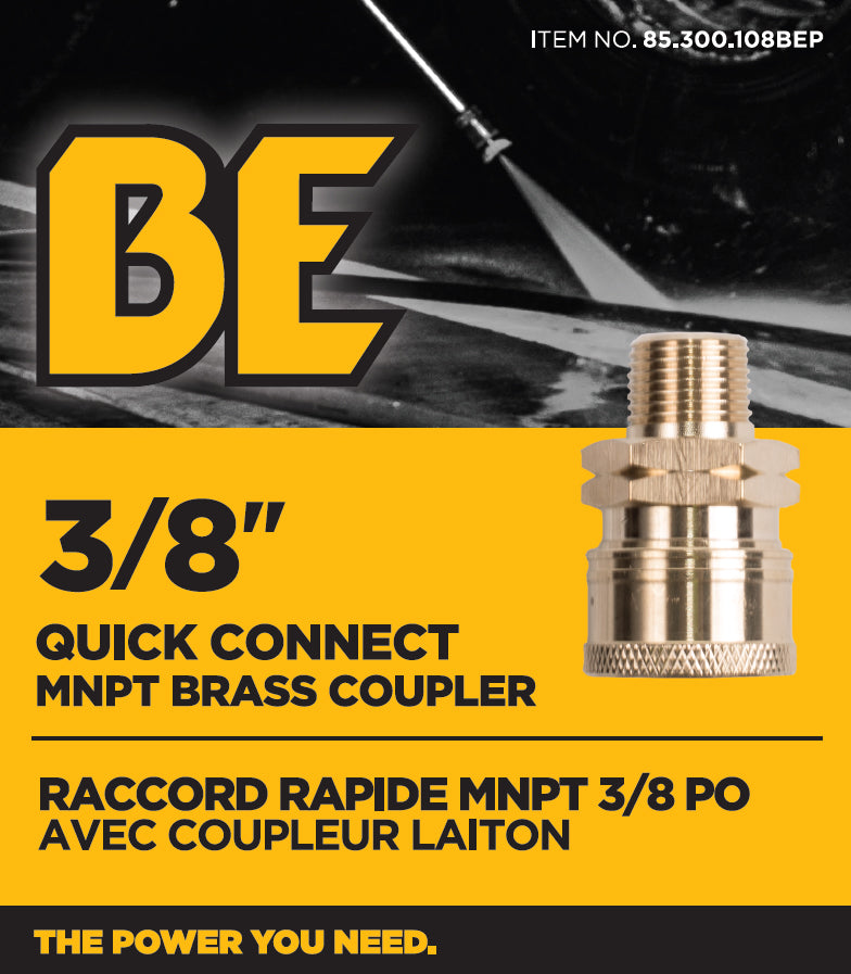 COUPLER, 3/8"QC MNPT PKG