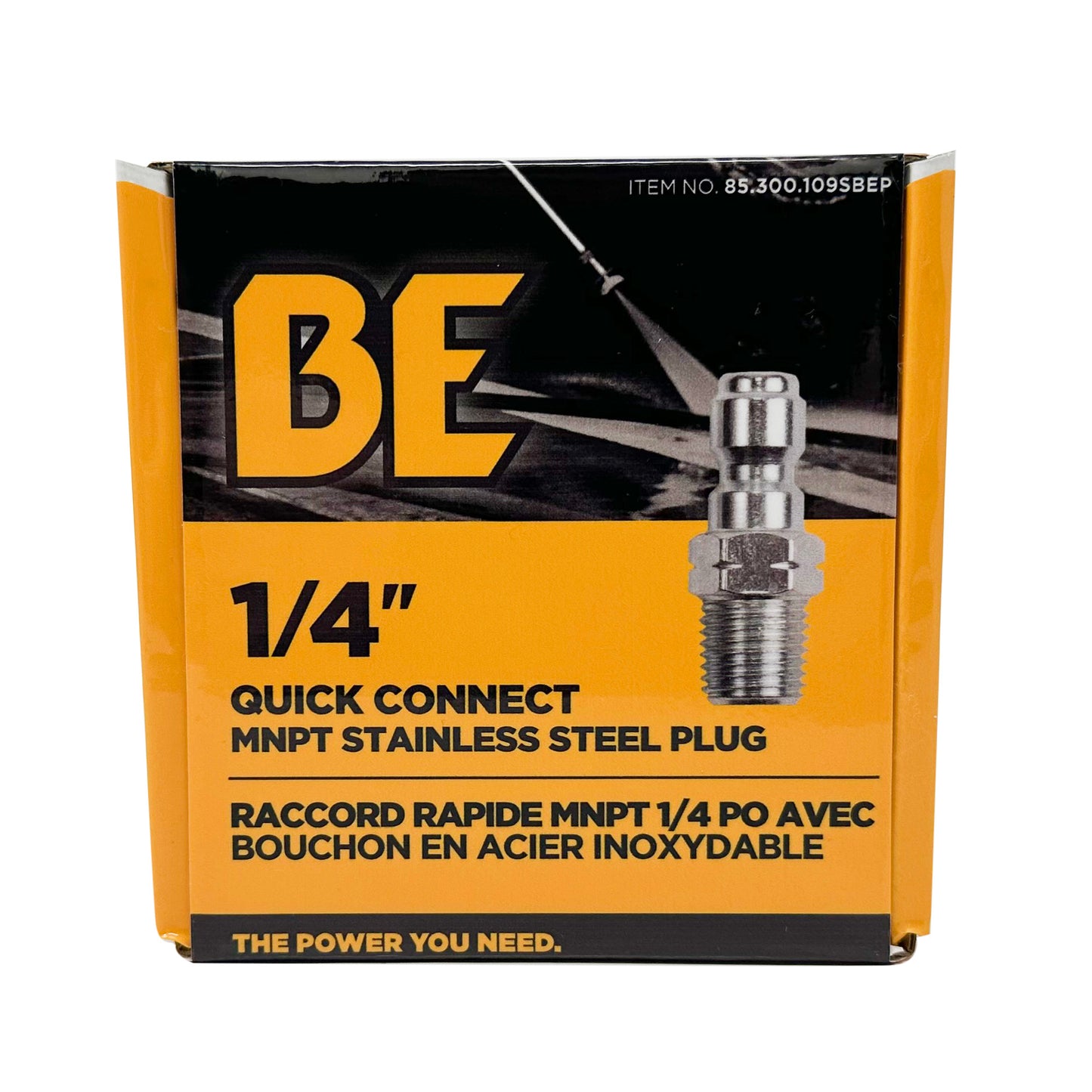 BOUCHON, 1/4"QD MNPT SS
