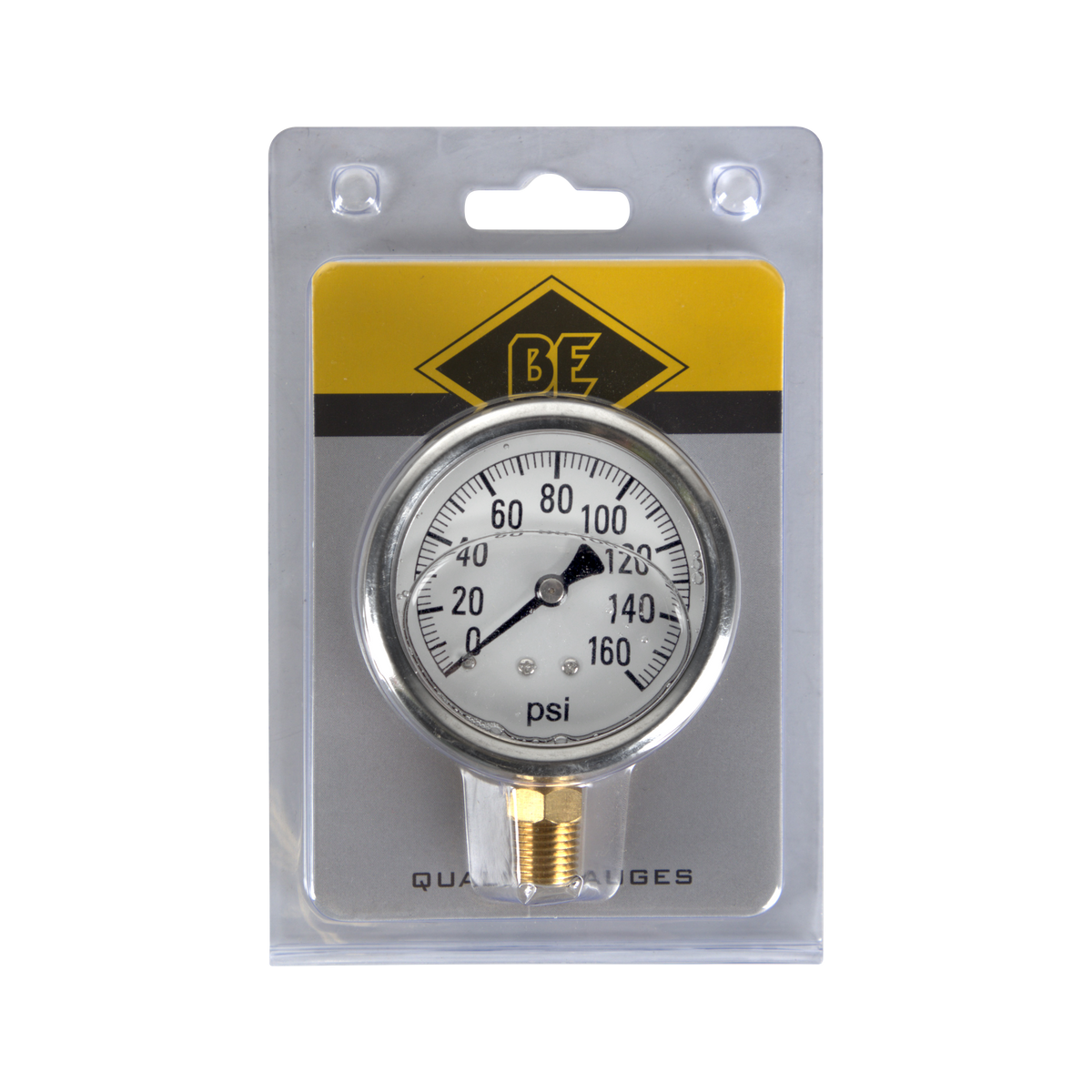 Brass Glycerin Gauge 2-1/2" Dial 1/4" MNPT 160 PSI