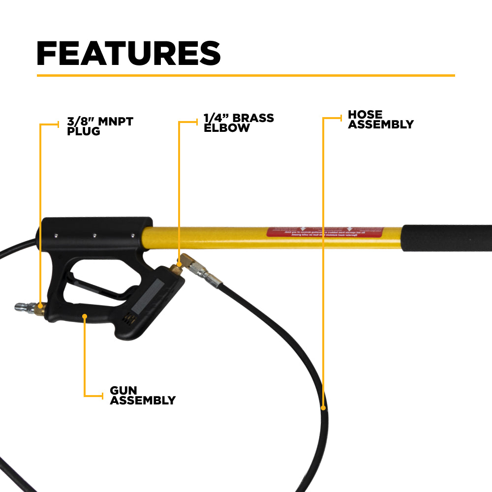 KIT, LONG WAND, 24', ALUMINUM, 1/4" QC