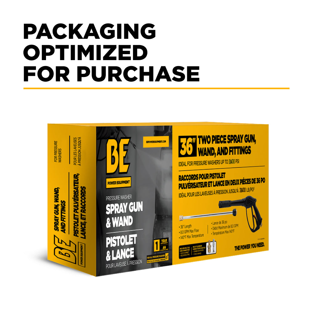 Ensemble pistolet et lance de rechange pour nettoyeur haute pression de 36 pouces