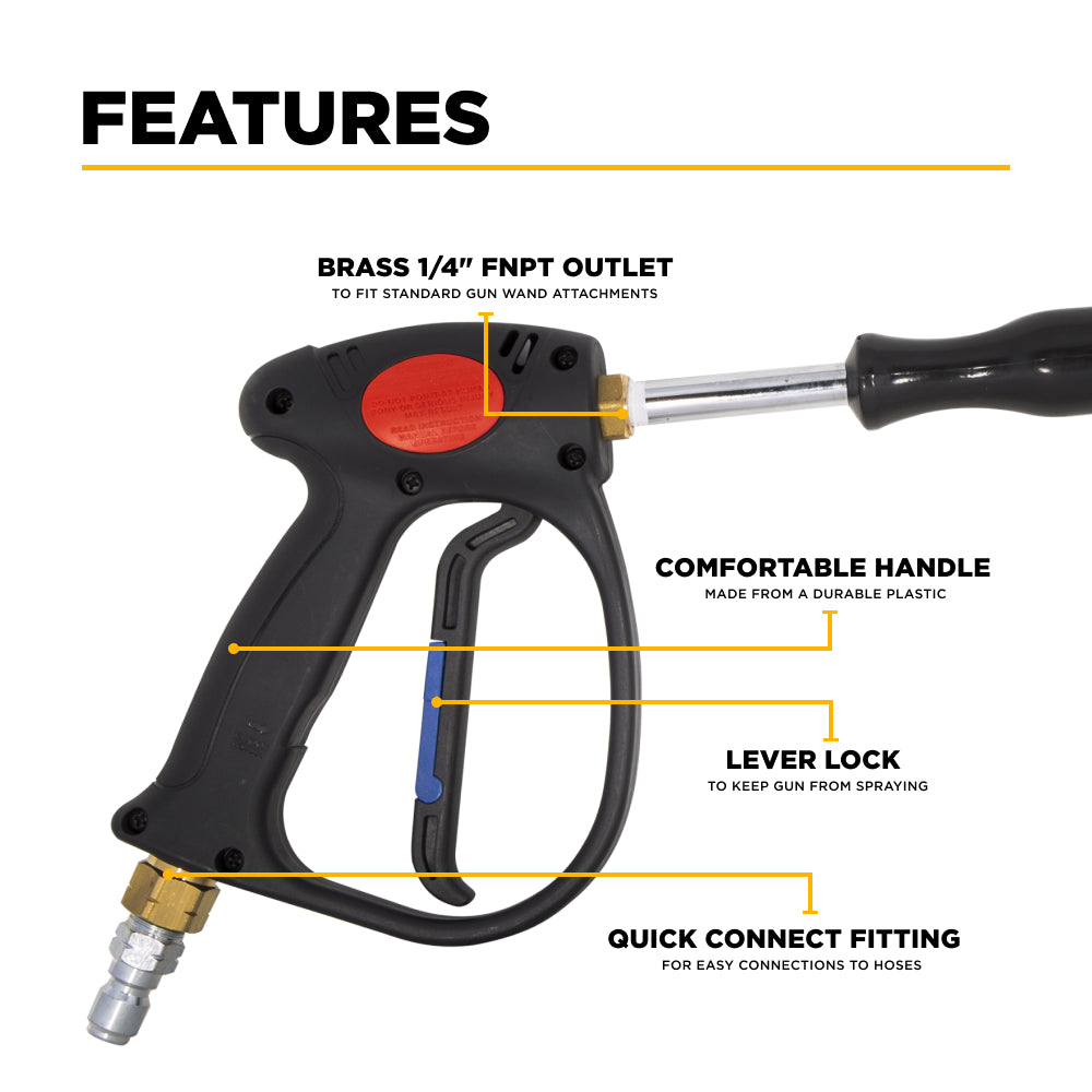 Ensemble de baguette flexible de 27,5 po avec pistolet pulvérisateur anti-fuite