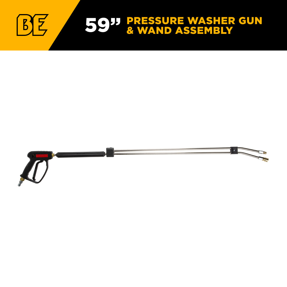 LANCE DOUBLE 47" AVEC PISTOLET À EAU CHAUDE