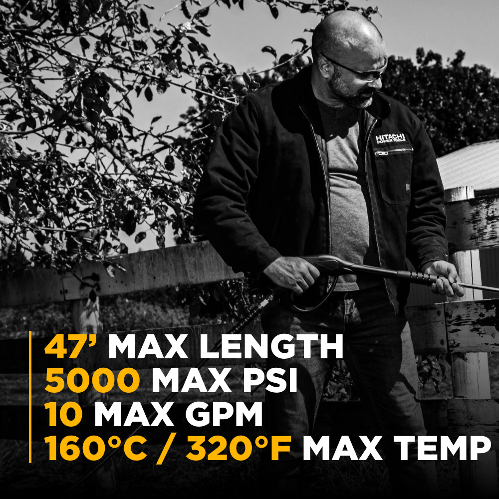 LANCE DOUBLE 47" AVEC PISTOLET À EAU CHAUDE