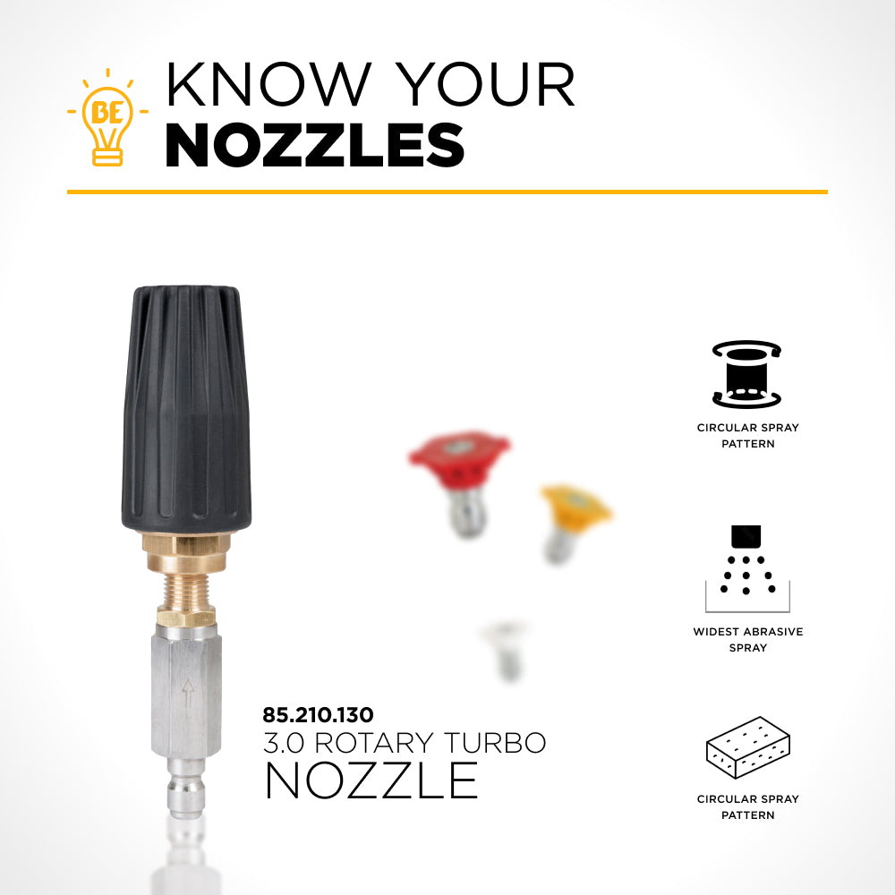 Rotary 1/4" Quick Connect Pressure Washer Nozzle - 3.0 Orifice
