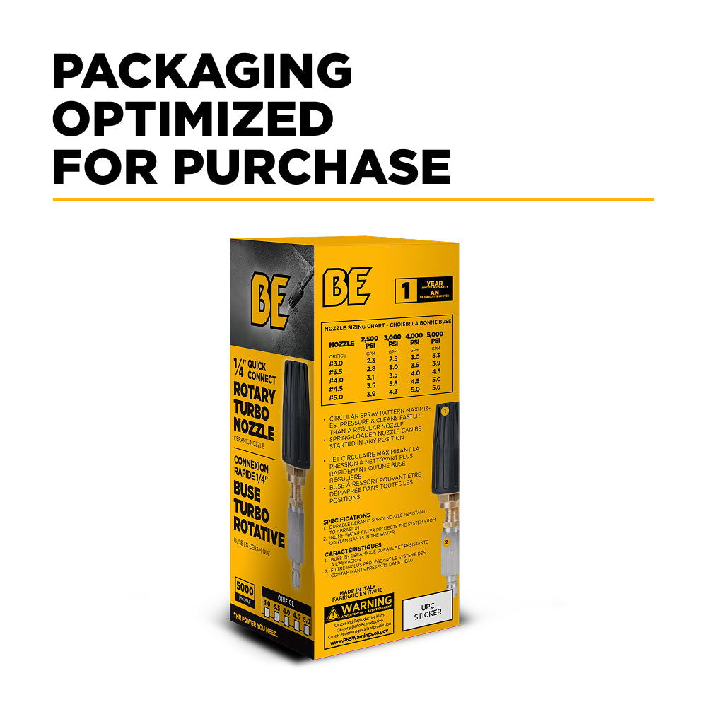 Rotary 1/4" Quick Connect Pressure Washer Nozzle - 3.0 Orifice