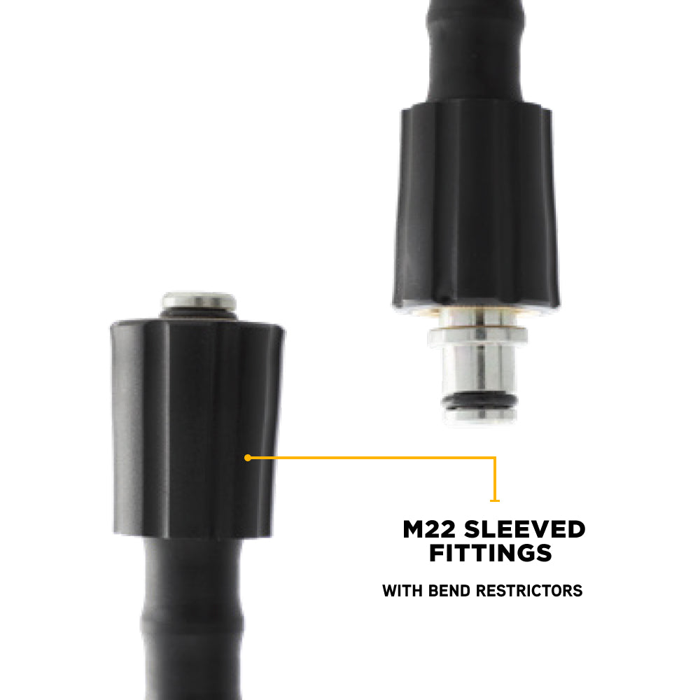 25' 1/4" Pressure Washer Hose for M22 Fitting