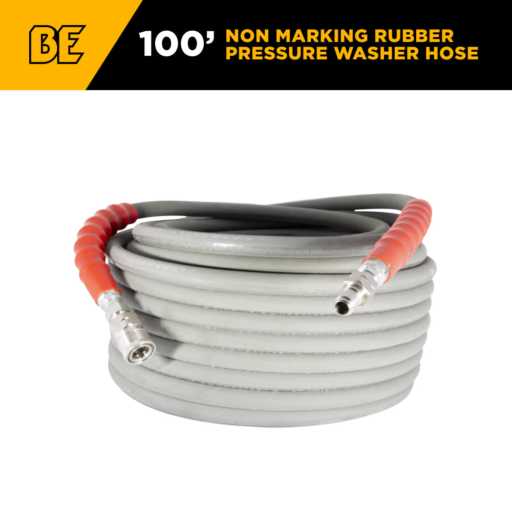 Tuyau en caoutchouc non marquant de 100 pieds, 6 000 PSI, 3/8 po