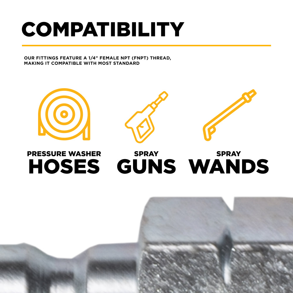 1/4" FNPT 6,000PSI Quick Connect Stainless Steel Fitting