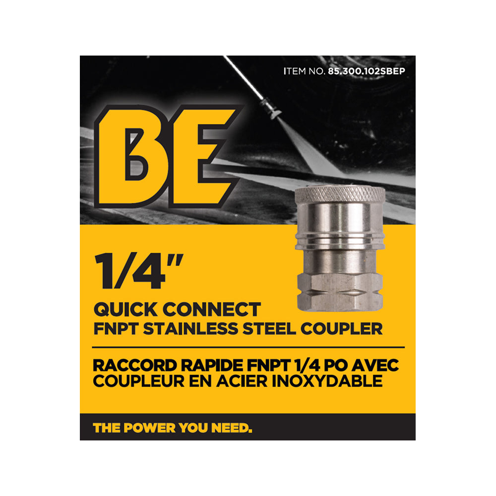 1/4" Quick Connect FNPT Stainless Steel Coupler