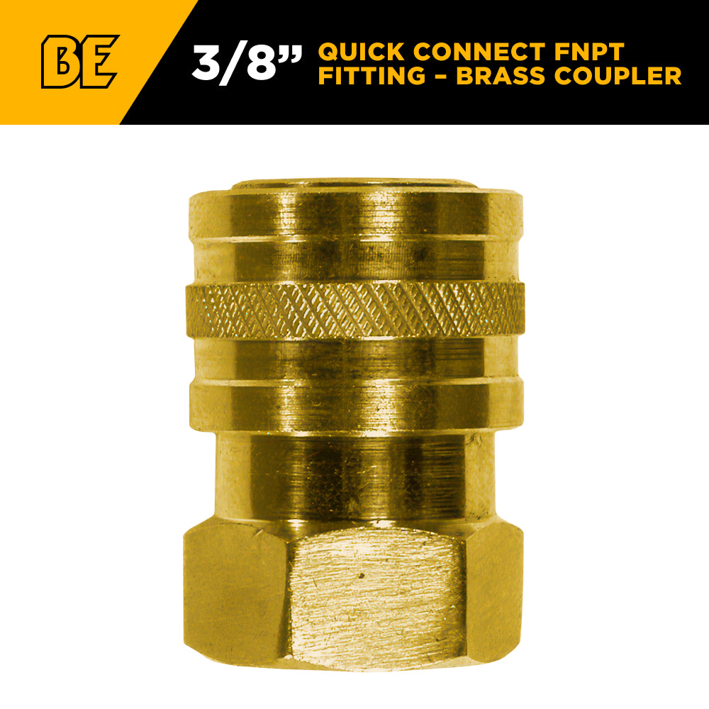 3/8" Quick Connect FNPT Fitting – Brass Coupler