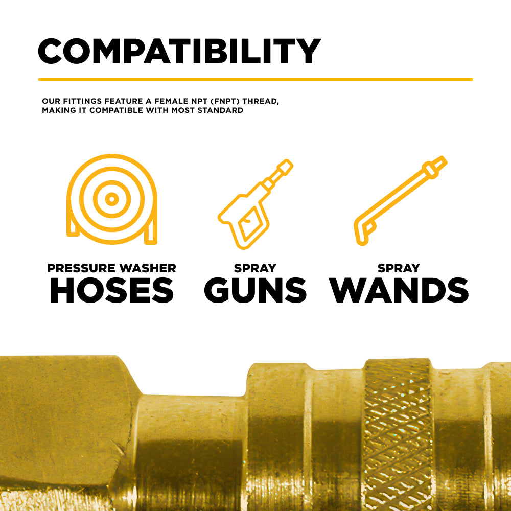 3/8" Quick Connect FNPT Fitting – Brass Coupler