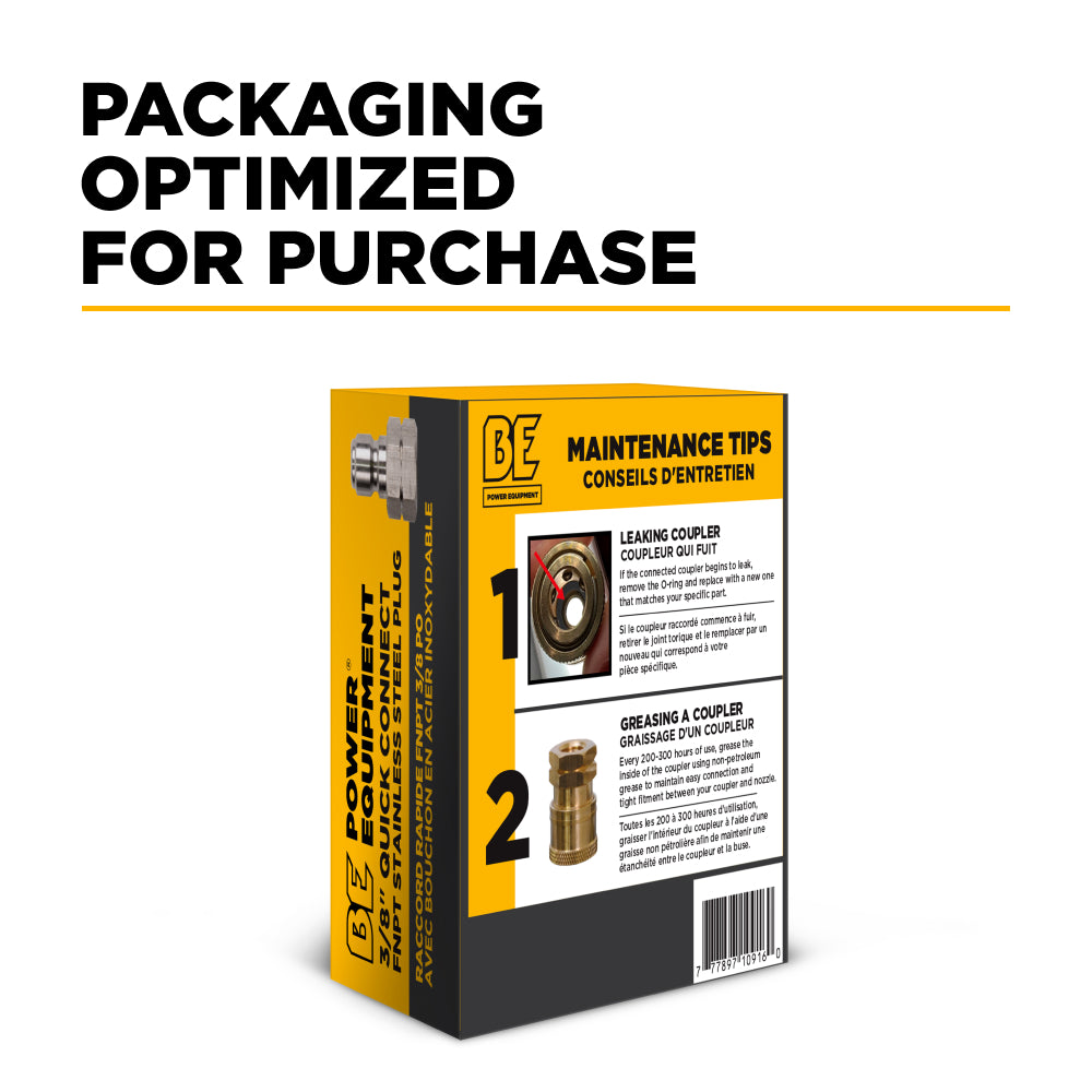 Raccord FNPT 3/8" – Coupleur en acier inoxydable