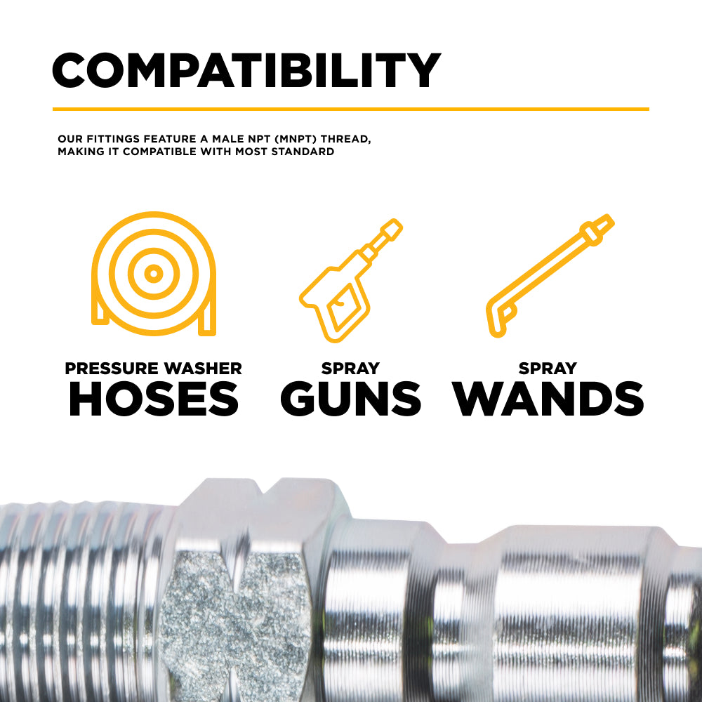 3/8" Quick Connect MNPT Stainless Steel Plug