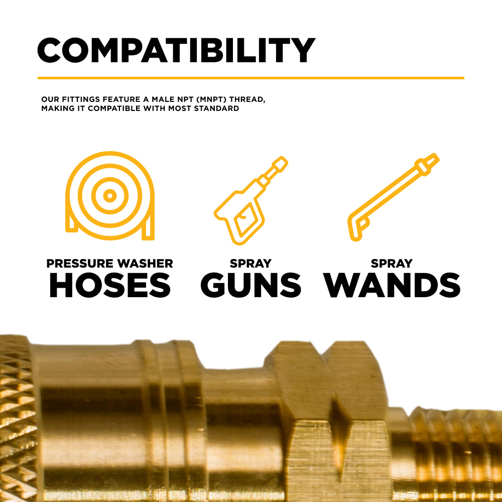 Coupleur rapide en laiton MNPT 1/4"