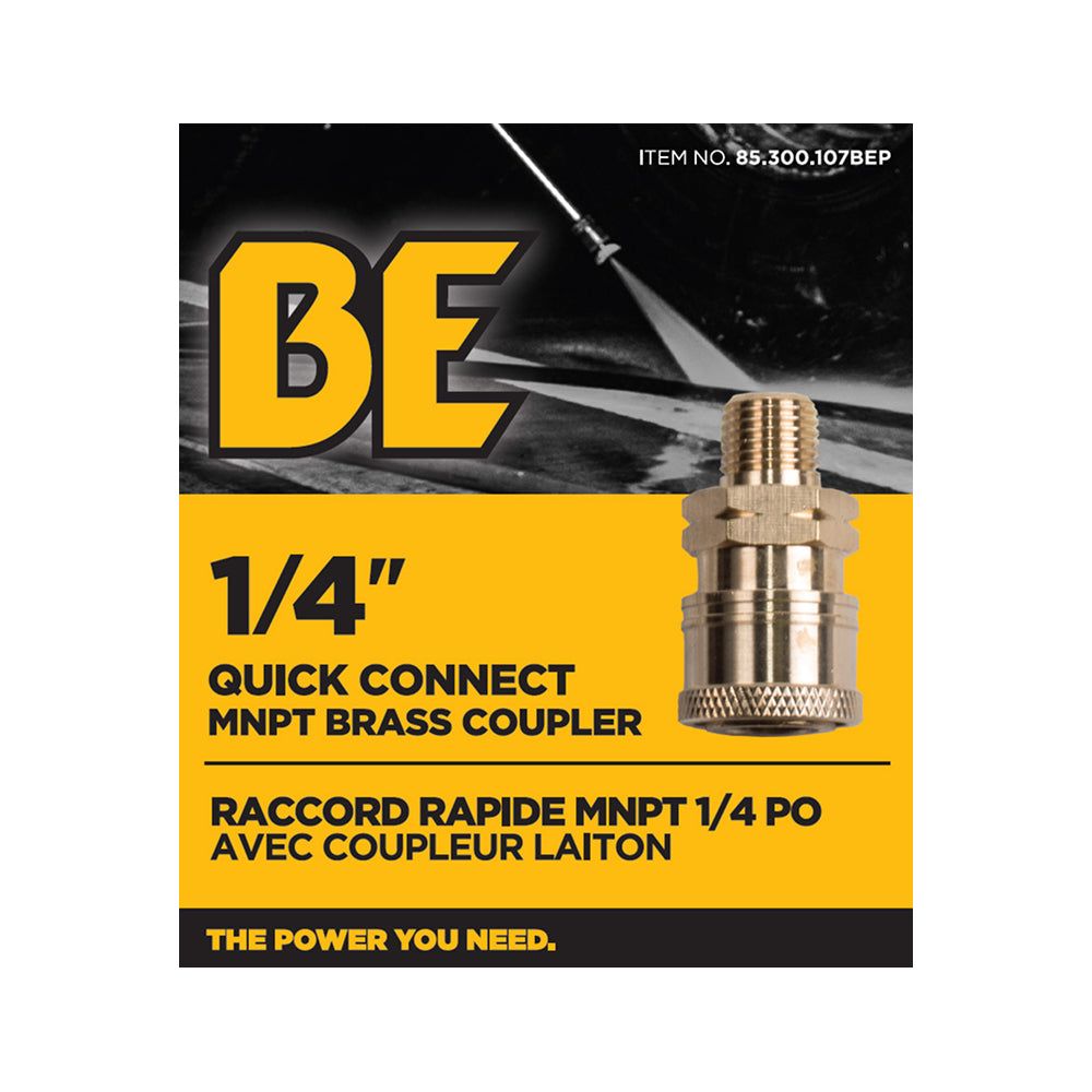 Coupleur rapide en laiton MNPT 1/4"