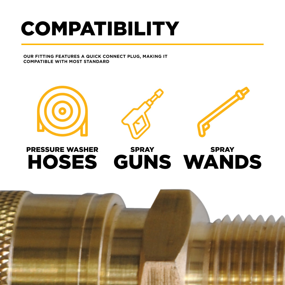 Male M22 x 3/8" MNPT Brass Coupler