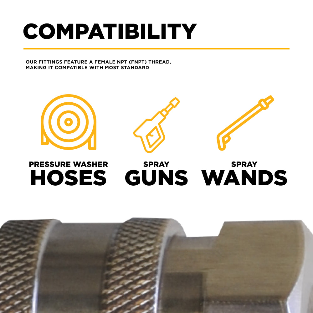 COUPLEUR, 1/2"QCx3/8"FNPT SS