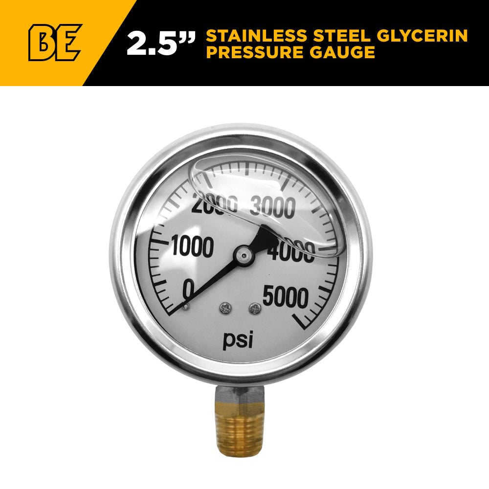 Stainless Steel Glycerin Pressure Gauge