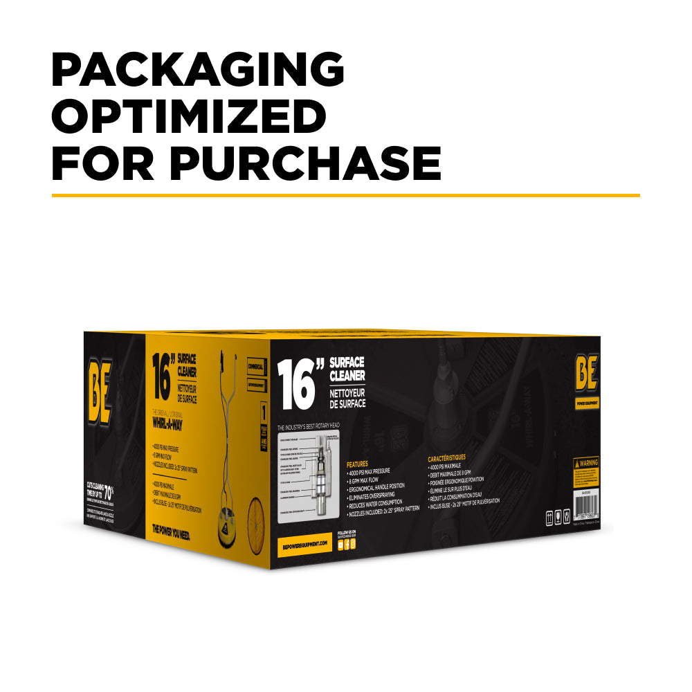 16" Whirl-A-Way Pressure Washer Surface Cleaner