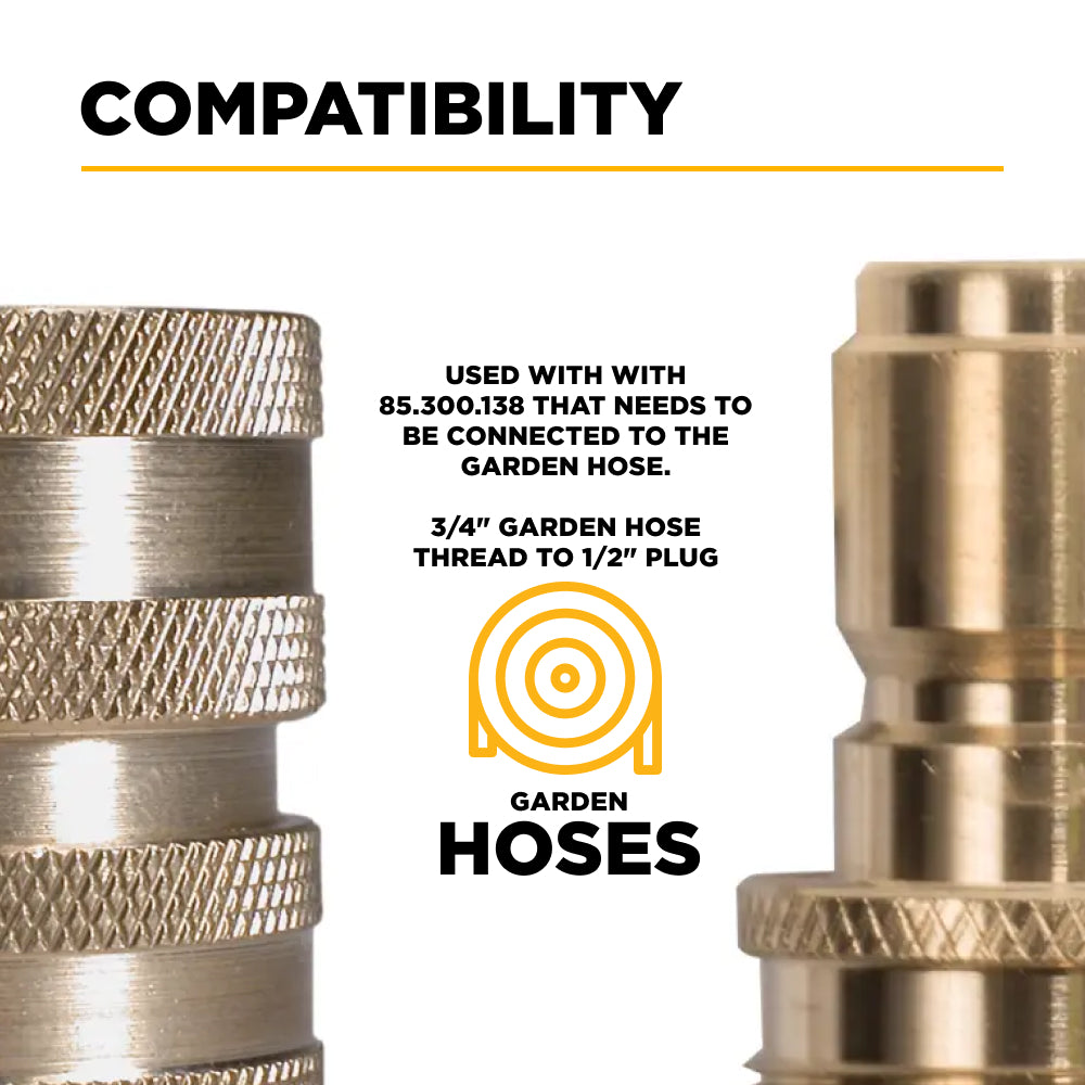Garden Hose to 1/2" Plug, Packaged