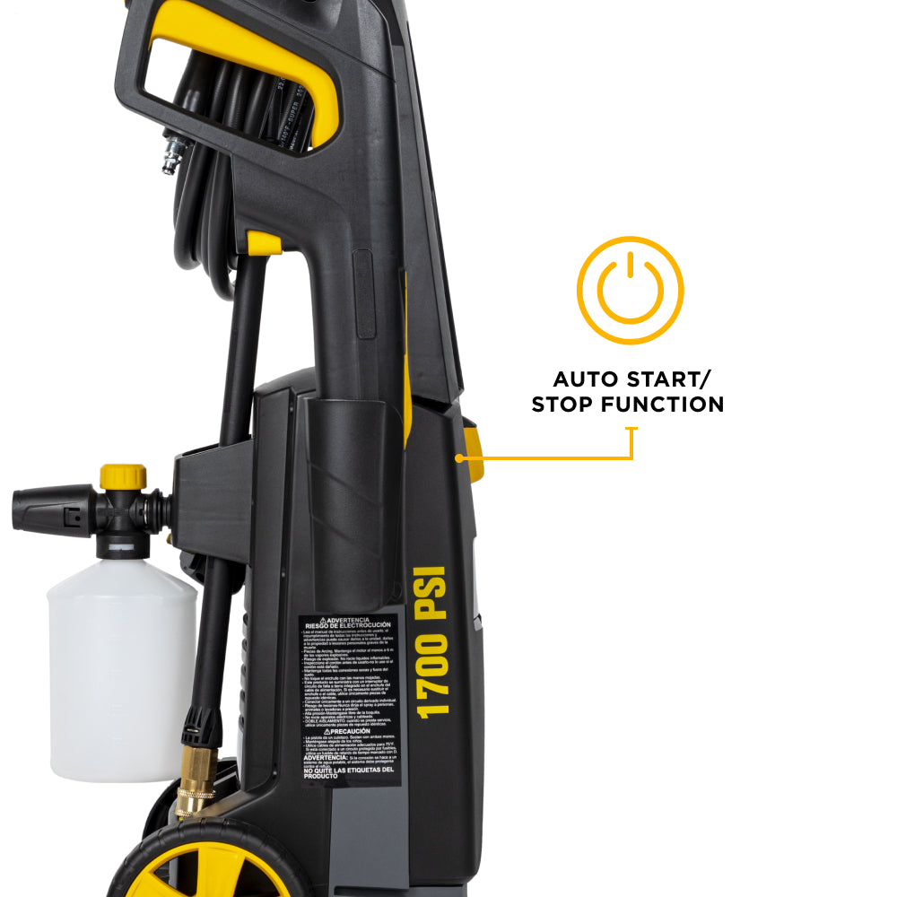 Nettoyeur haute pression électrique de 1 700 PSI - 1,7 GPM avec moteur Powerease et pompe axiale AR