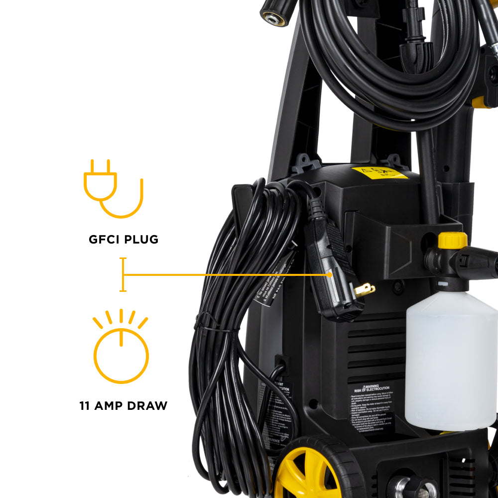 Nettoyeur haute pression électrique de 1 700 PSI - 1,7 GPM avec moteur Powerease et pompe axiale AR