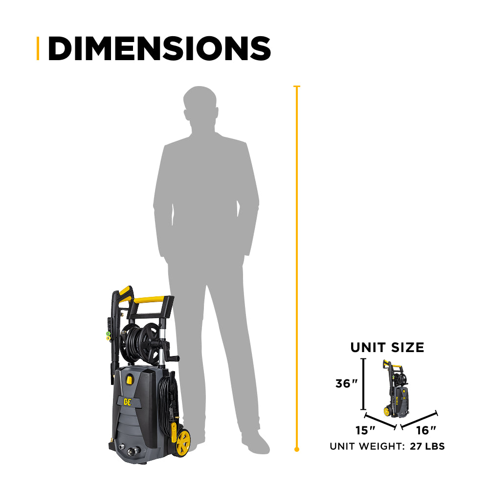 Nettoyeur haute pression électrique 2 150 PSI - 1,6 GPM avec moteur Powerease et pompe axiale AR