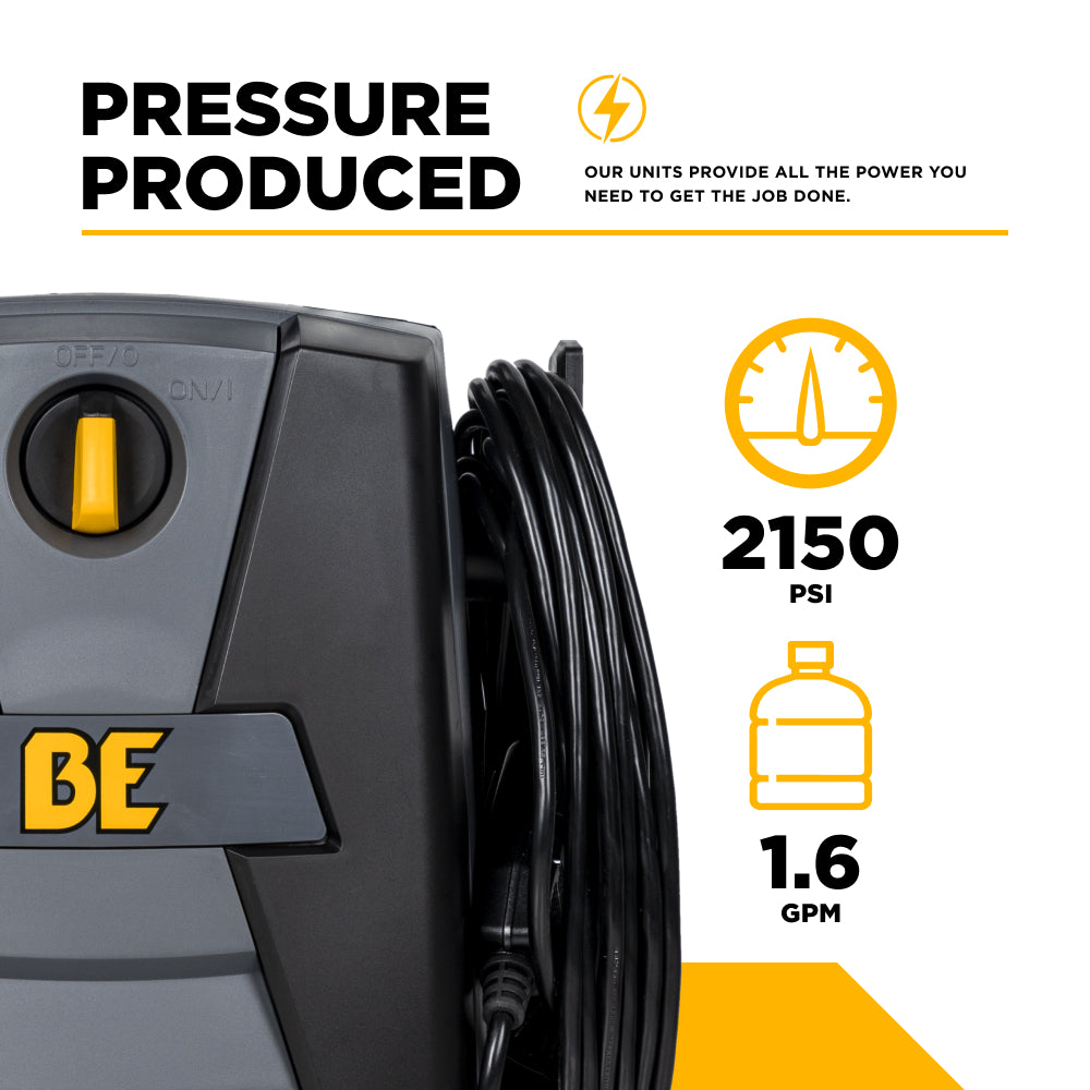 Nettoyeur haute pression électrique 2 150 PSI - 1,6 GPM avec moteur Powerease et pompe axiale AR