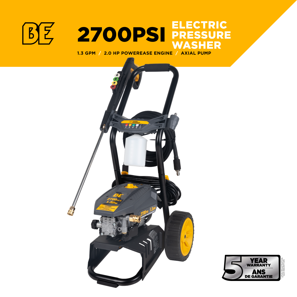 Nettoyeur haute pression électrique 2 300 PSI - 1,7 GPM avec pompe axiale AR