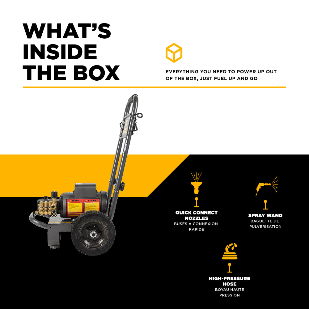 1,500 PSI 2.0 GPM Electric Pressure Washer with Baldor Motor and AR Triplex Pump - PE-1520EW1A