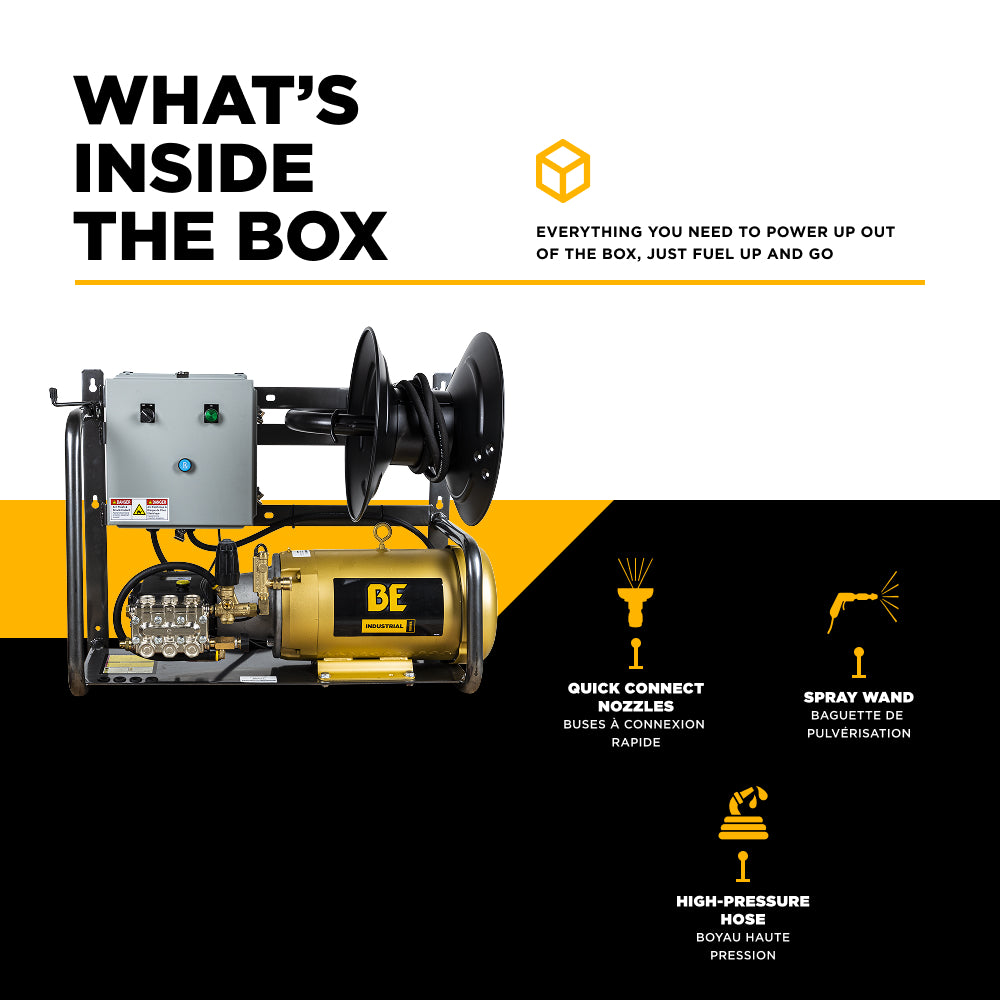 3,200 PSI 4.0 GPM 10 HP Electric Pressure Washer with 10 HP - 3 Phase Baldor Motor and General Triplex Pump - X-3010FW3GENHT