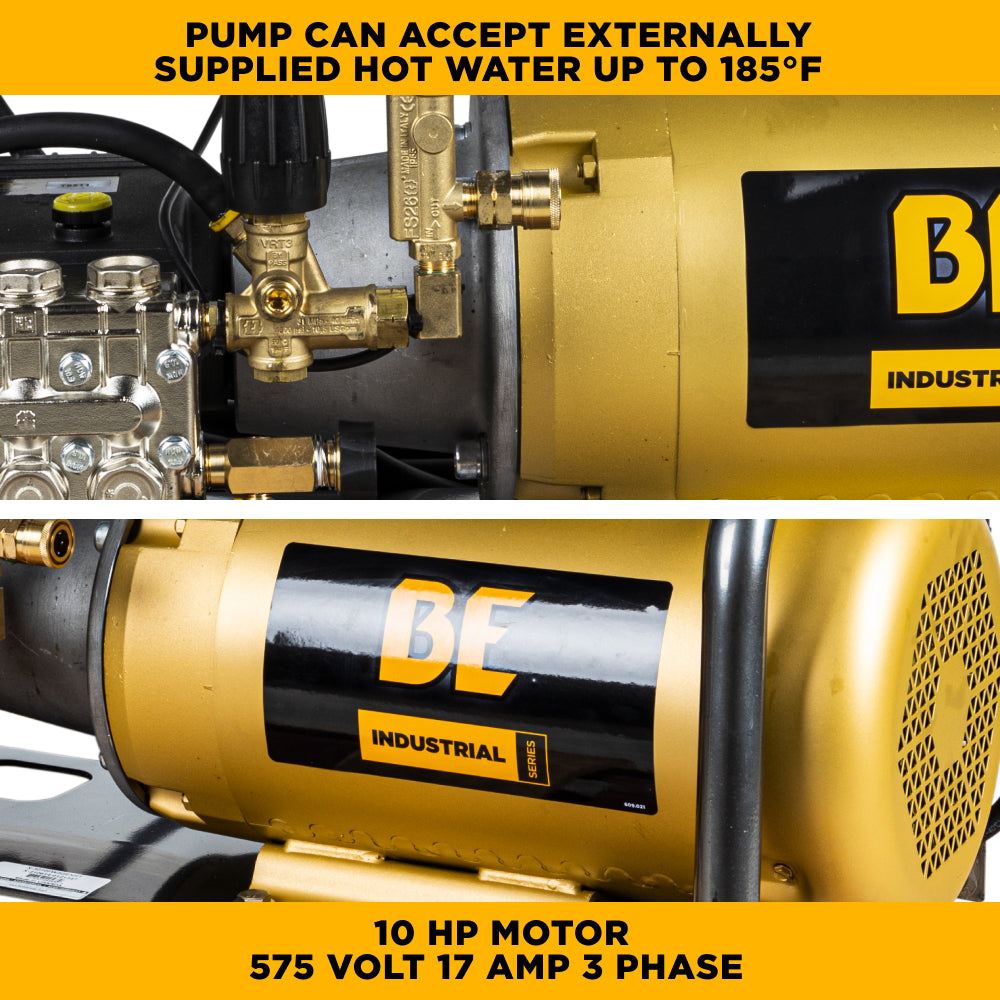 3,200 PSI 4.0 GPM 10 HP Electric Pressure Washer with 10 HP - 3 Phase Baldor Motor and General Triplex Pump - X-3010FW3GENHT