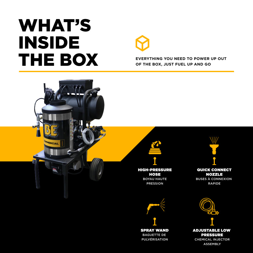 1,000 PSI 2.0 GPM Hot Water Electric Pressure Washer with Comet Triplex Pump - 1250