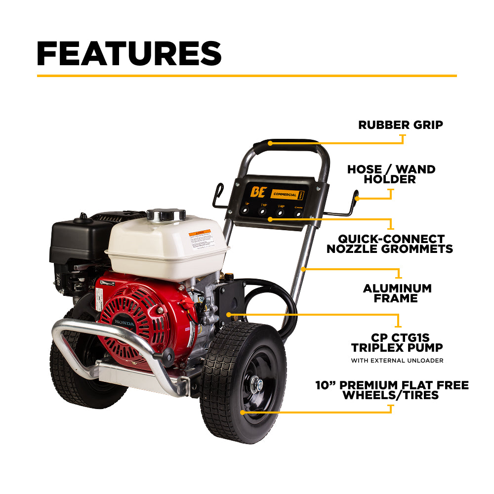 3,100 PSI 3.1 GPM Cold Water Gas Pressure Washer - B3165HAAS