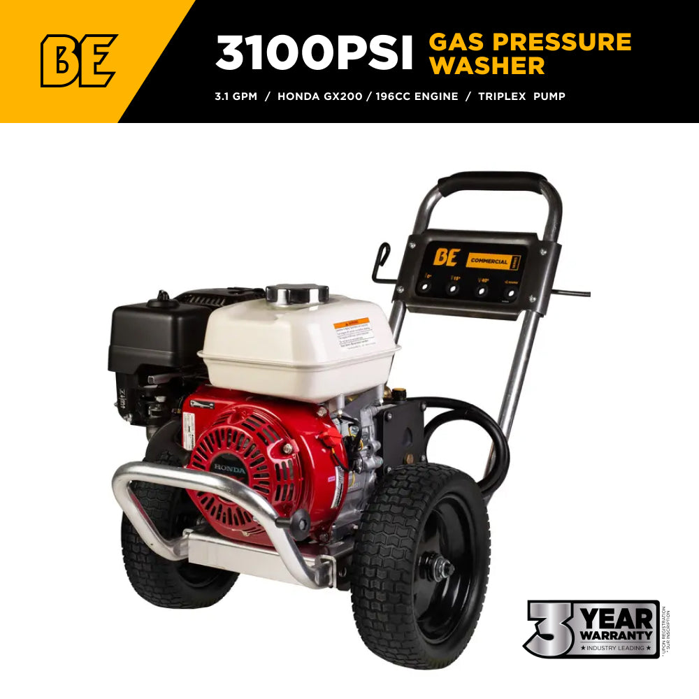 3,100 PSI 3.1 GPM Cold Water Gas Pressure Washer - B3165HACS