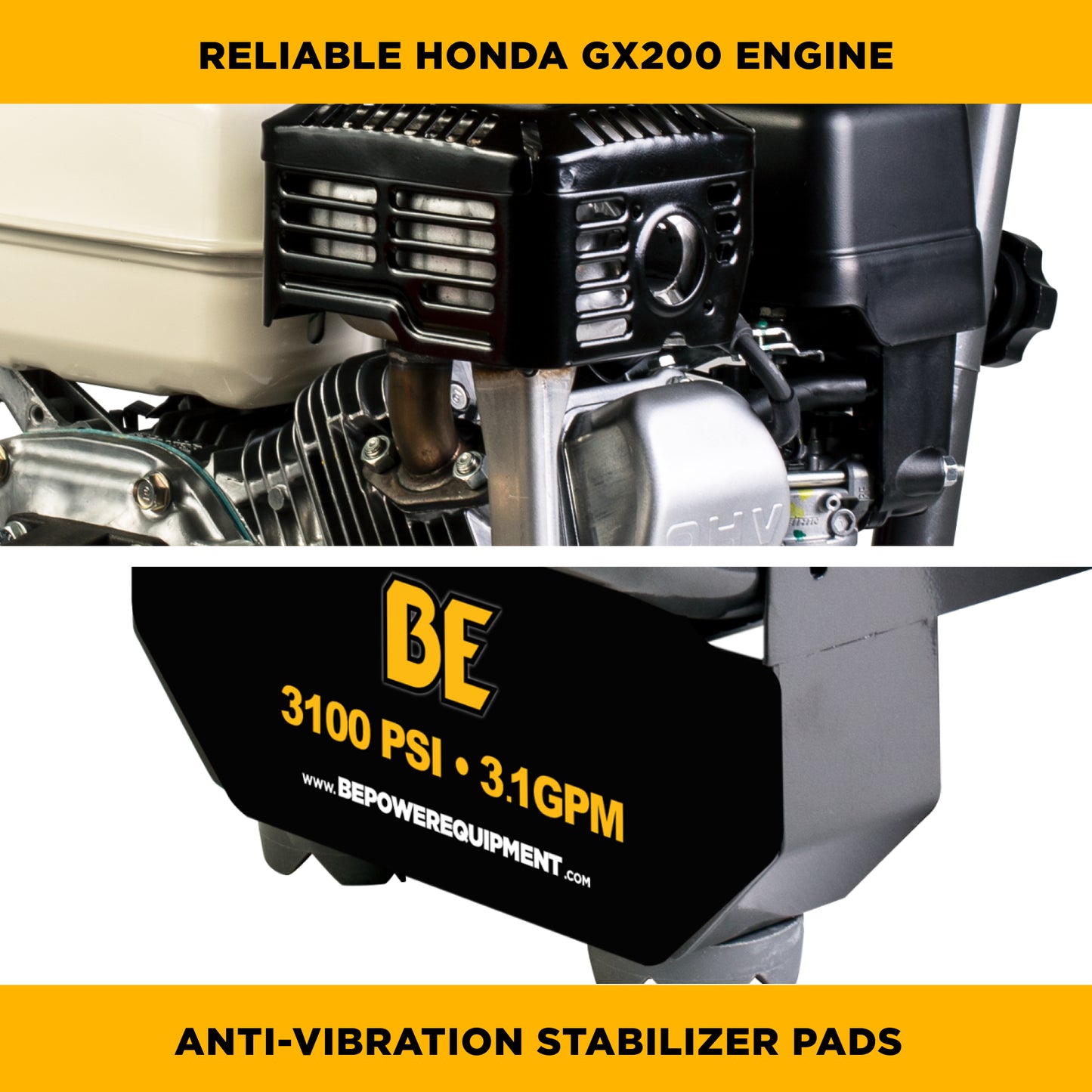 3,100 PSI 3.1 GPM Cold Water Gas Pressure Washer - B3165HC