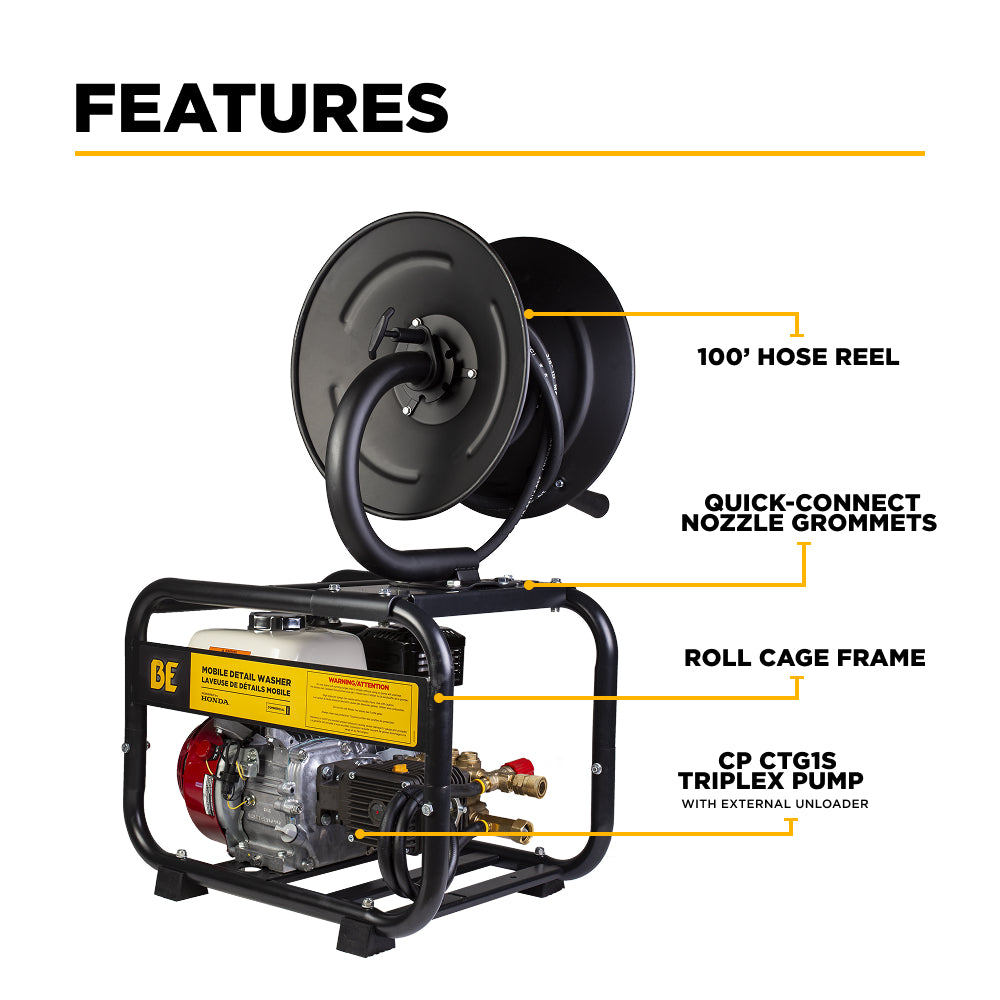 3,100 PSI 3.1 GPM Cold Water Gas Pressure Washer - B3165HRAS