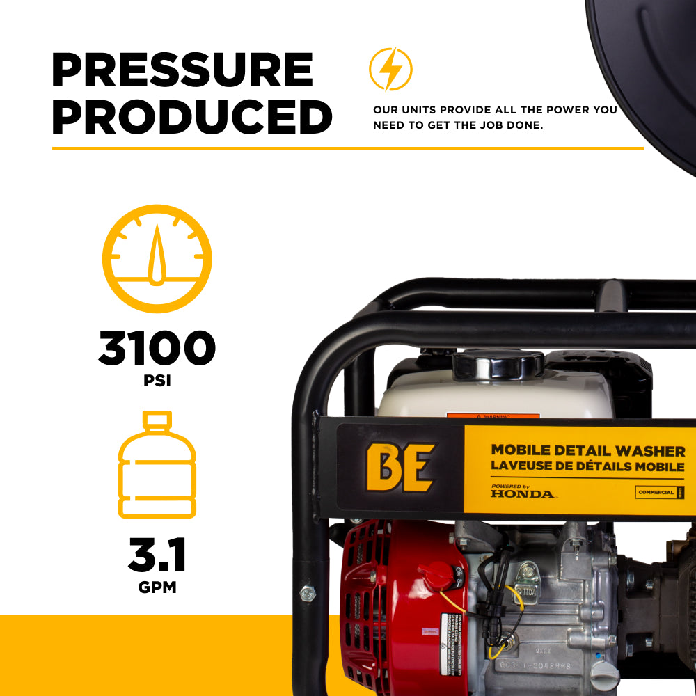 3,100 PSI 3.1 GPM Cold Water Gas Pressure Washer - B3165HRAS