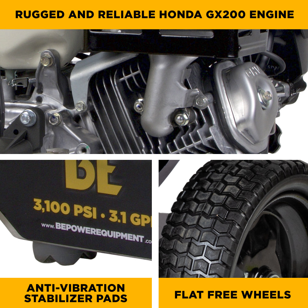 3,100 PSI 3.1 GPM Cold Water Gas Pressure Washer - B3165HSAS