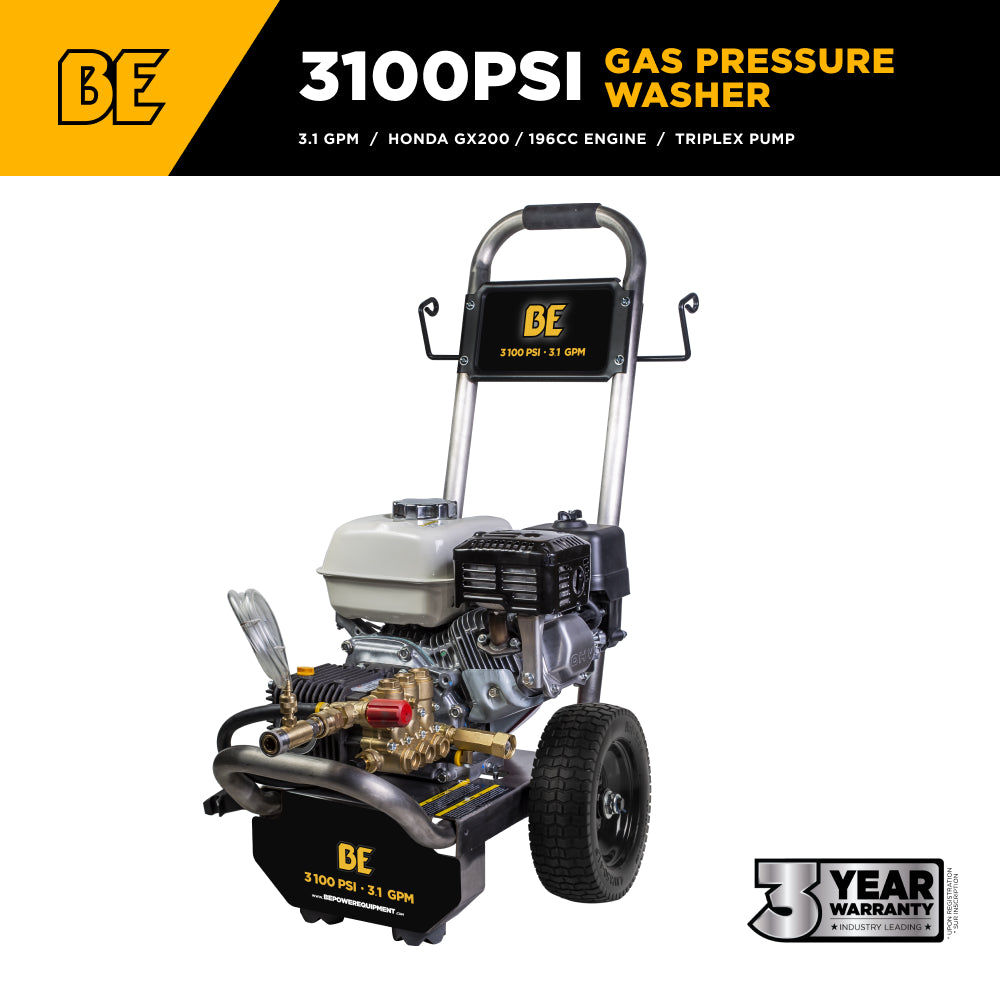 3,100 PSI 3.1 GPM Cold Water Gas Pressure Washer - B3165HSCS