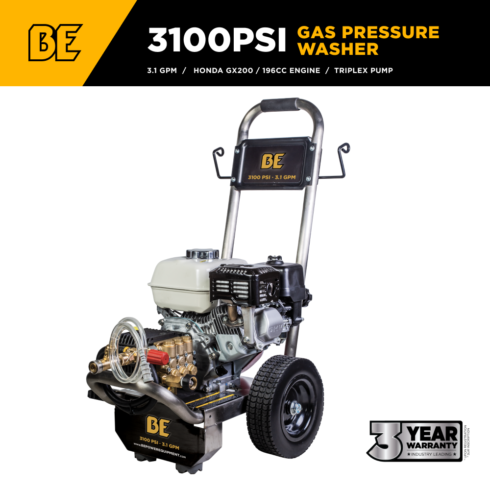 3,100 PSI 3.1 GPM Cold Water Gas Pressure Washer - B3165HSGS