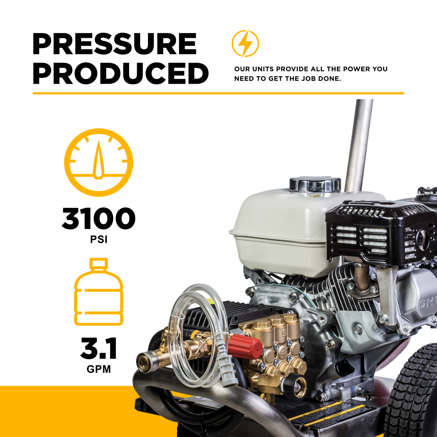 3,100 PSI 3.1 GPM Cold Water Gas Pressure Washer - B3165HSGS