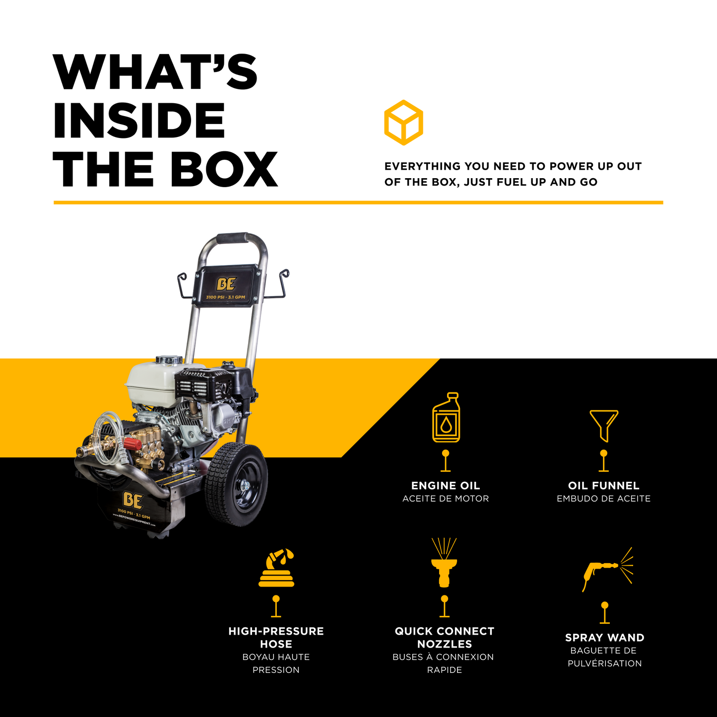 3,100 PSI 3.1 GPM Cold Water Gas Pressure Washer - B3165HSGS