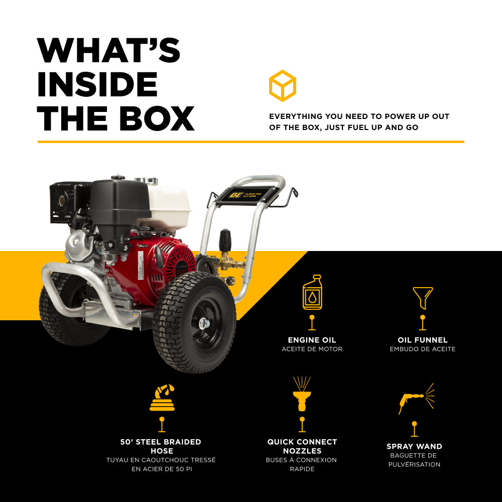 3,200 PSI 5.2 GPM Cold Water Gas Pressure Washer - B3213HABCS