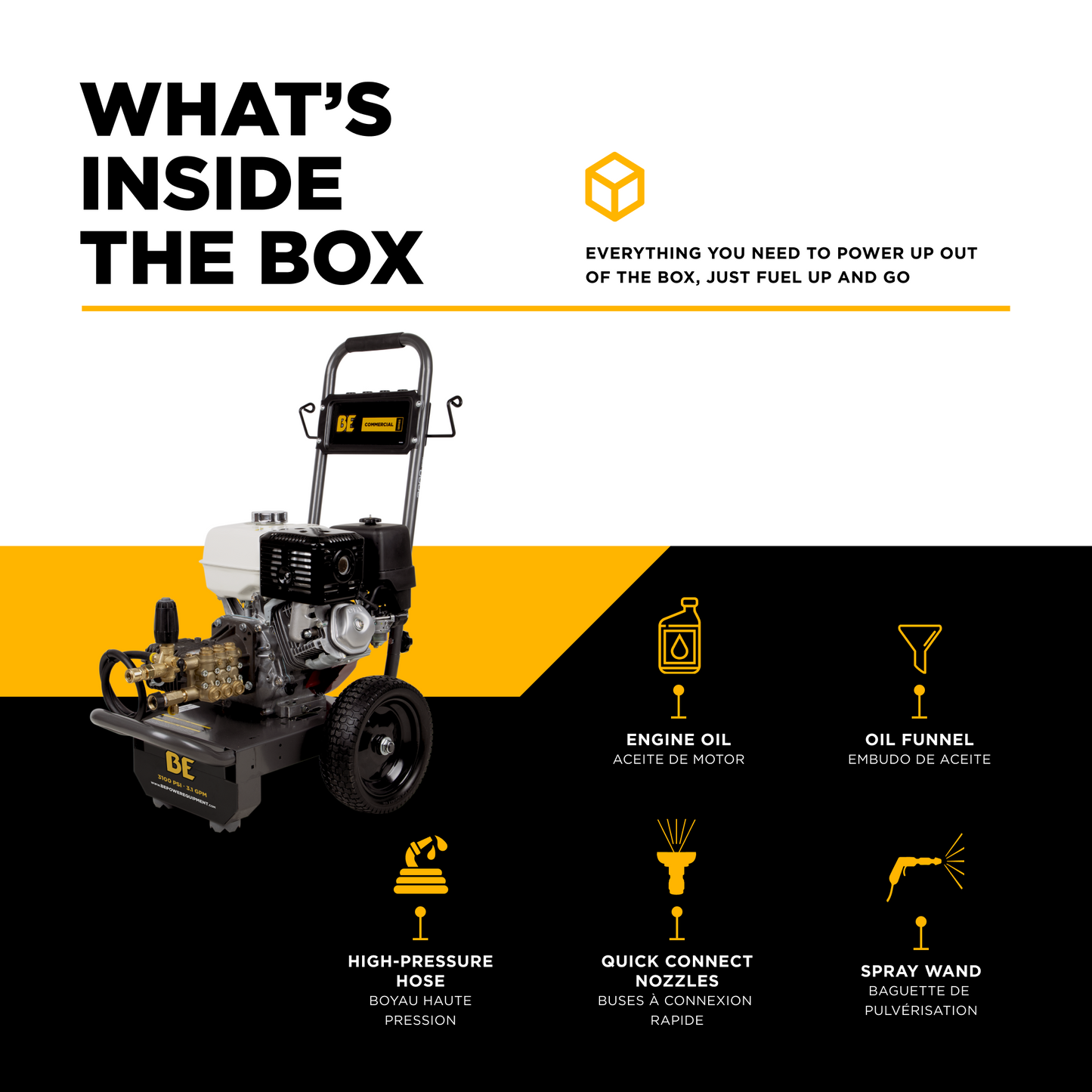 3,200 PSI 5.2 GPM Cold Water Gas Pressure Washer - B3213HCS