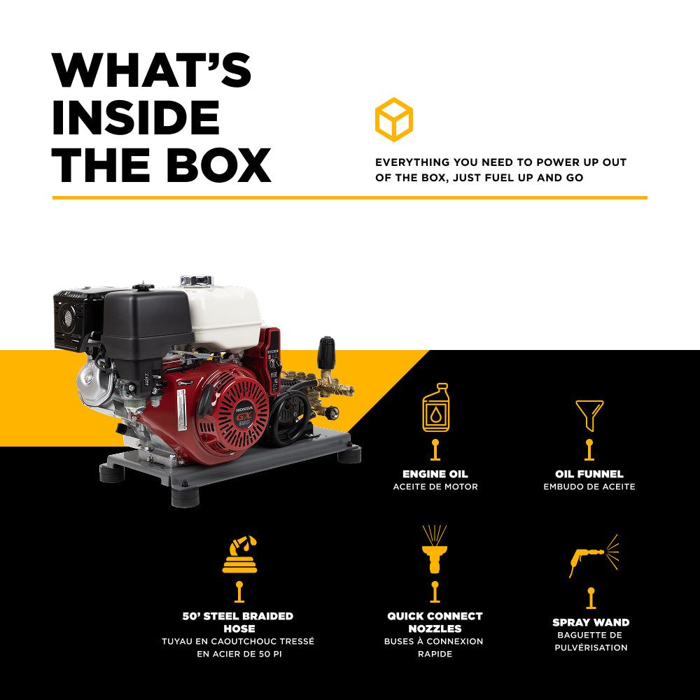 3,200 PSI 4.2 GPM Cold Water Gas Pressure Washer - B3213HETBAS