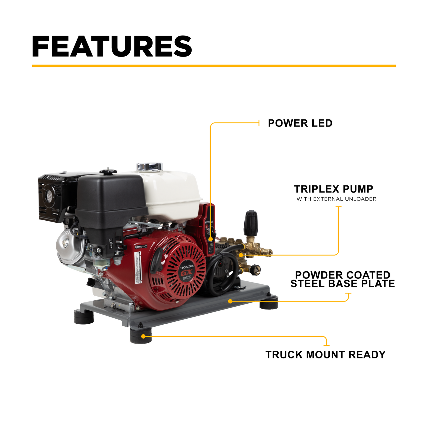3,200 PSI 5.2 GPM Cold Water Gas Pressure Washer - B3213HETBCS