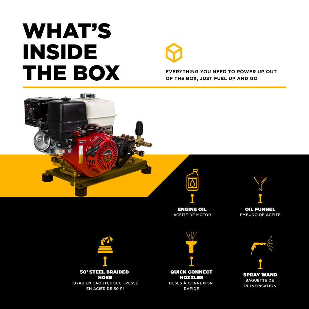 3,200 PSI 5.2 GPM Truck Mount Cold Water Gas Pressure Washer - B3213HTBAS